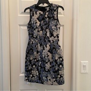H&M Black and Blue Floral Dress Size 6